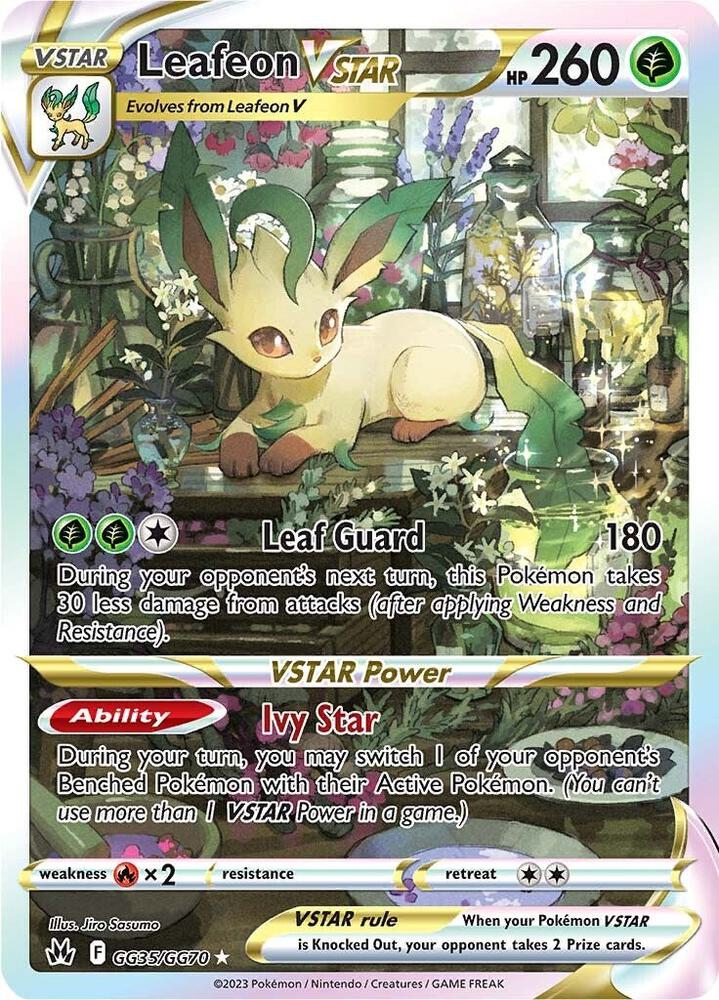 Leafeon VSTAR GG35/GG70 (Crown Zenith: Galarian Gallery)  - Holofoil