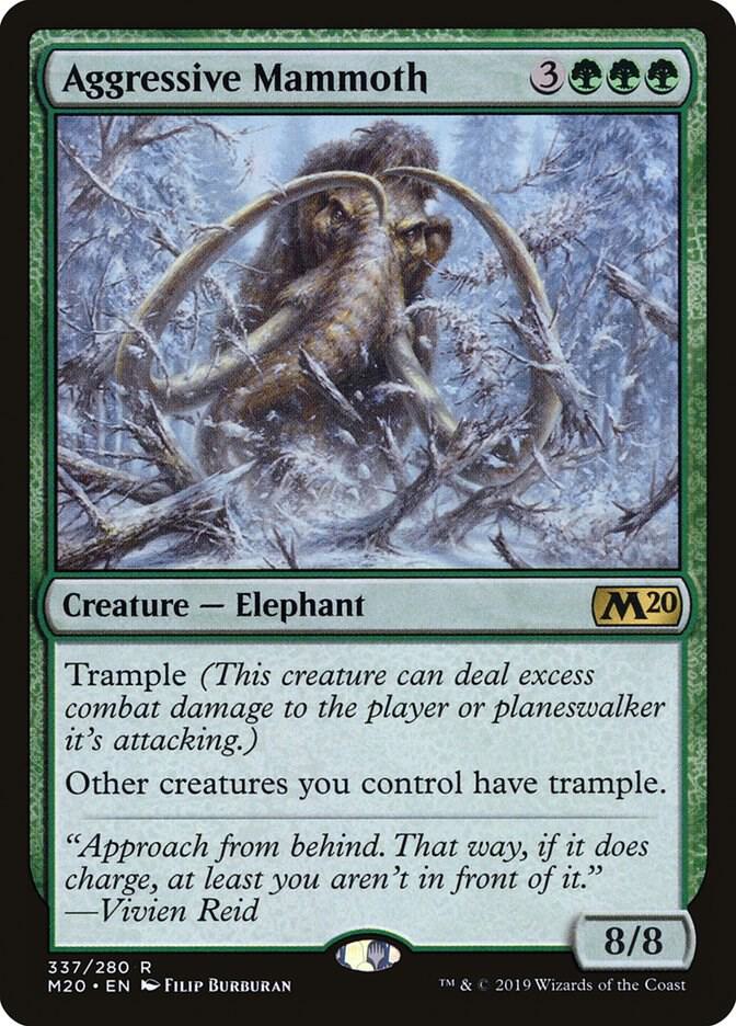 Aggressive Mammoth 337/280 (Core Set 2020) 