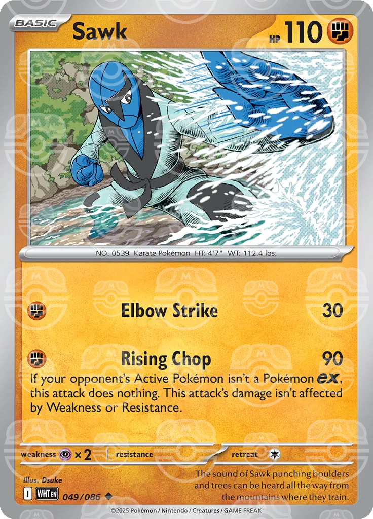 Sawk 049/086 (SV: White Flare)  - Master Ball Holofoil
