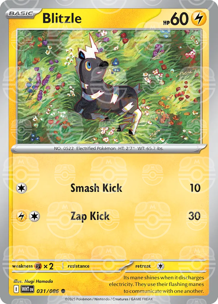 Blitzle 031/086 (SV: White Flare)  - Master Ball Holofoil