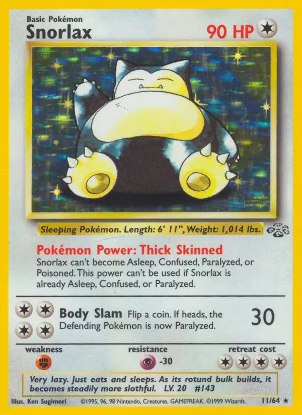 Snorlax 11/64 (Jungle)  - Unlimited Holofoil