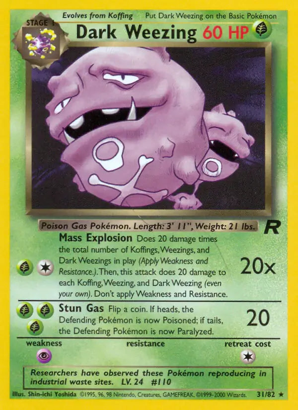 Dark Weezing 31/82 (Team Rocket)  - Unlimited