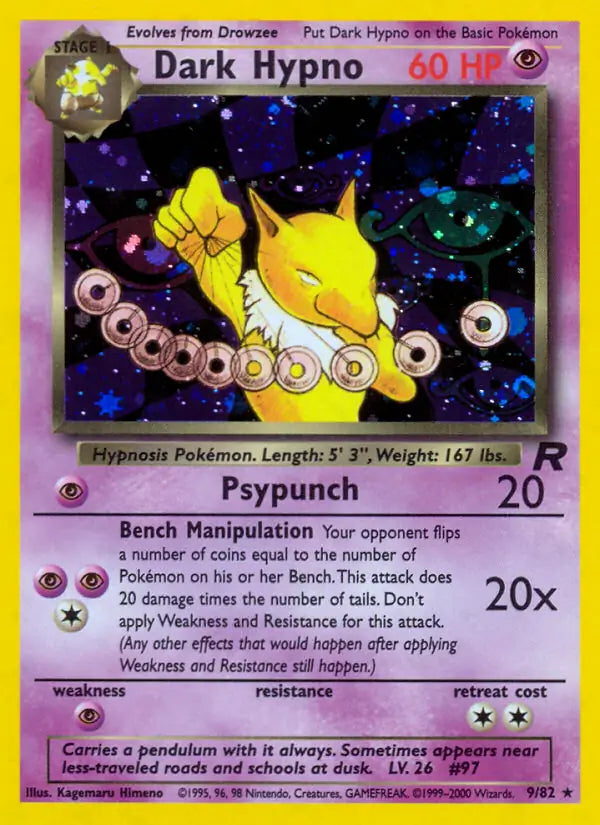 Dark Hypno 09/82 (Team Rocket)  - Unlimited Holofoil