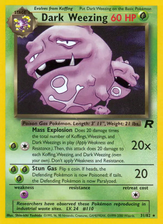 Dark Weezing 31/82 (Team Rocket)  - Unlimited