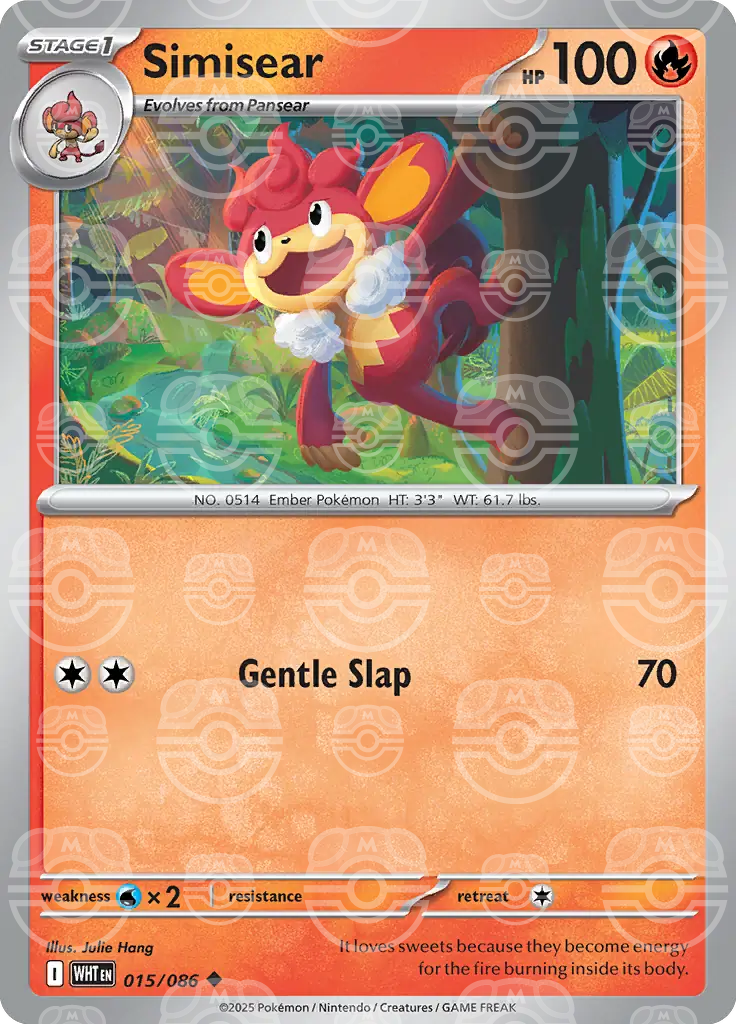Simisear 015/086 (SV: White Flare)  - Master Ball Holofoil