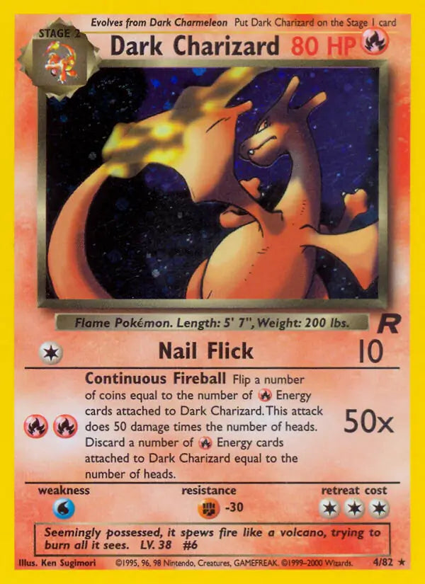 Dark Charizard 04/82 (Team Rocket)  - Unlimited Holofoil