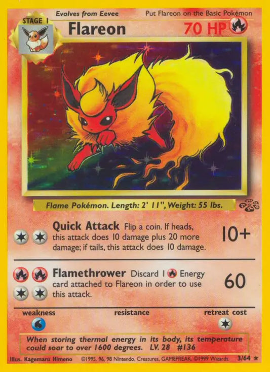 Flareon 03/64 (Jungle)  - Unlimited Holofoil