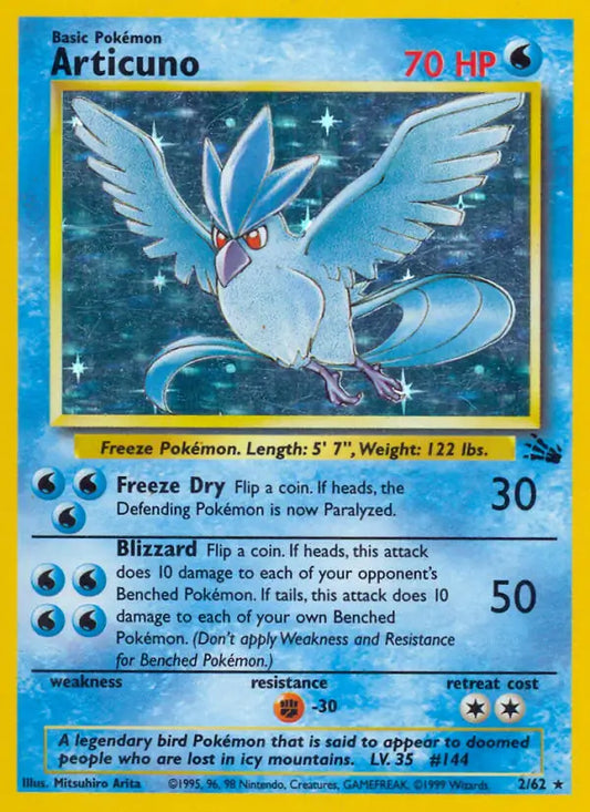 Articuno 02/62 (Fossil)  - Unlimited Holofoil