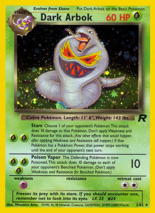 Dark Arbok 02/82 (Team Rocket)  - Unlimited Holofoil