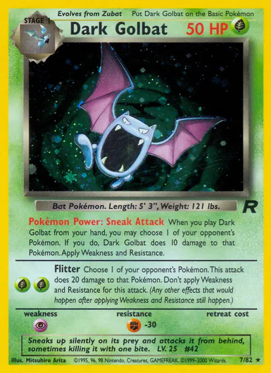 Dark Golbat 07/82 (Team Rocket)  - Unlimited Holofoil