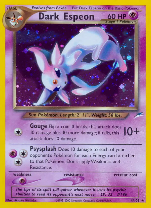 Dark Espeon 004/105 (Neo Destiny)  - Unlimited Holofoil