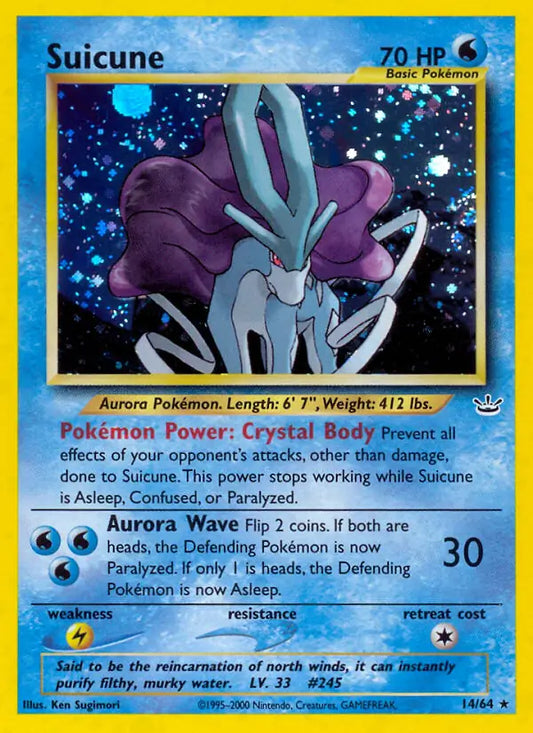 Suicune  14/64 (Neo Revelation)  - Unlimited Holofoil