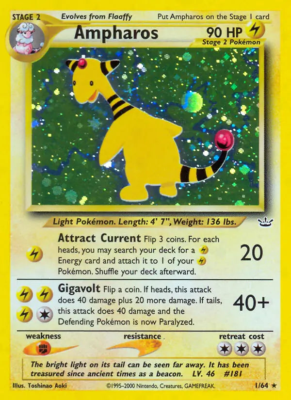 Ampharos 01/64 (Neo Revelation)  - Unlimited Holofoil