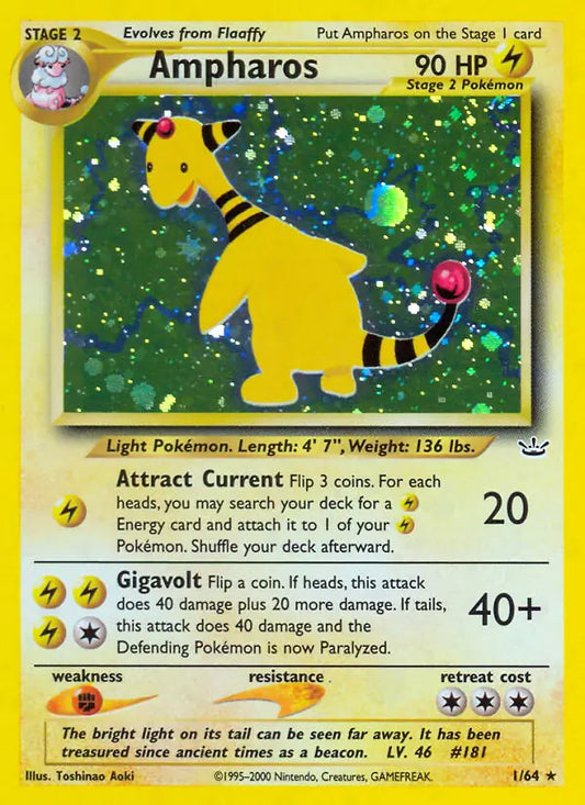 Ampharos 01/64 (Neo Revelation)  - Unlimited Holofoil