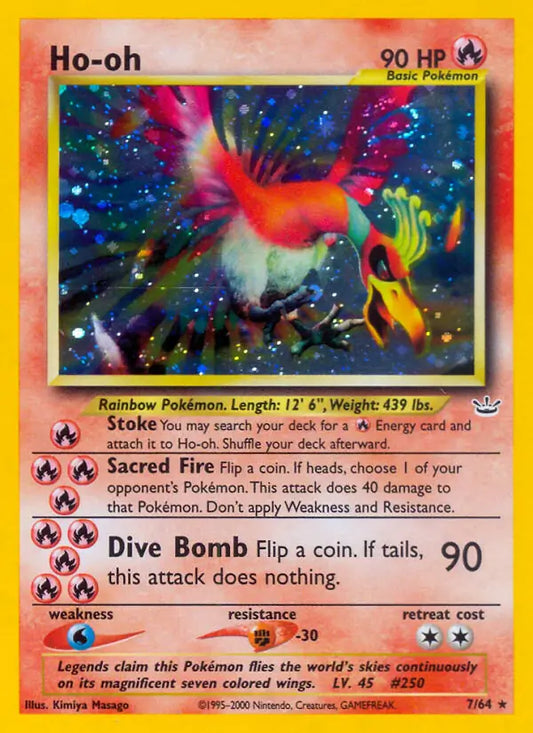 Ho-oh 07/64 (Neo Revelation)  - Unlimited Holofoil