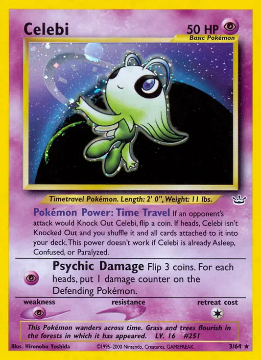 Celebi 3/64 (Neo Revelation)  - Unlimited Holofoil