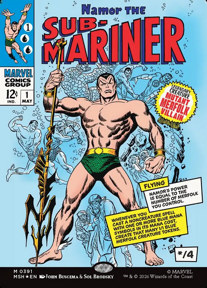 Namor the Sub-Mariner 391 (Marvel Super Heroes)  - Borderless Foil