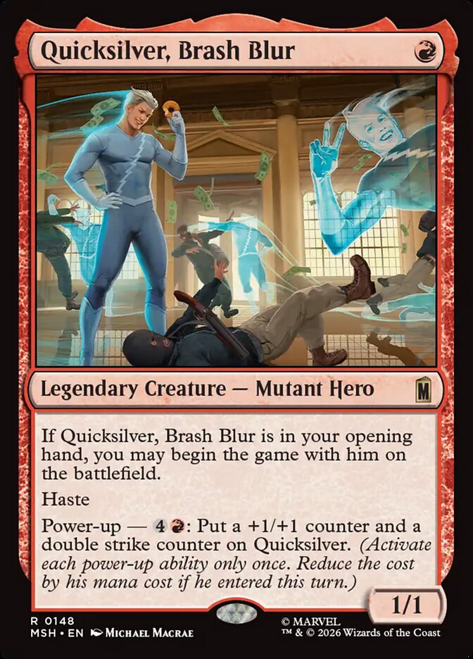 Quicksilver, Brash Blur 148 (Marvel Super Heroes)  - Foil