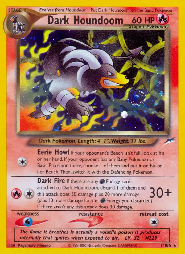 Dark Houndoom 007/105 (Neo Destiny)  - Unlimited Holofoil