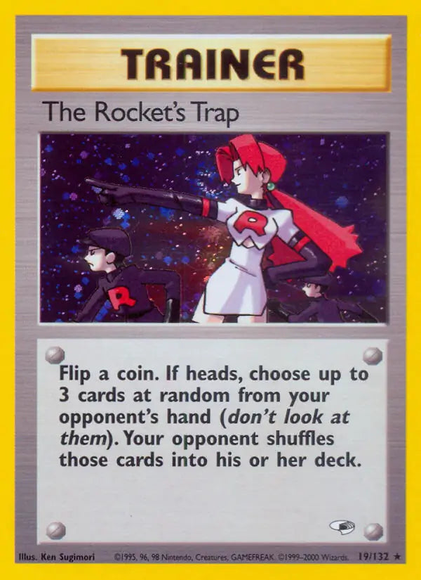The Rocket's Trap 019/132 (Gym Heroes)  - Unlimited Holofoil