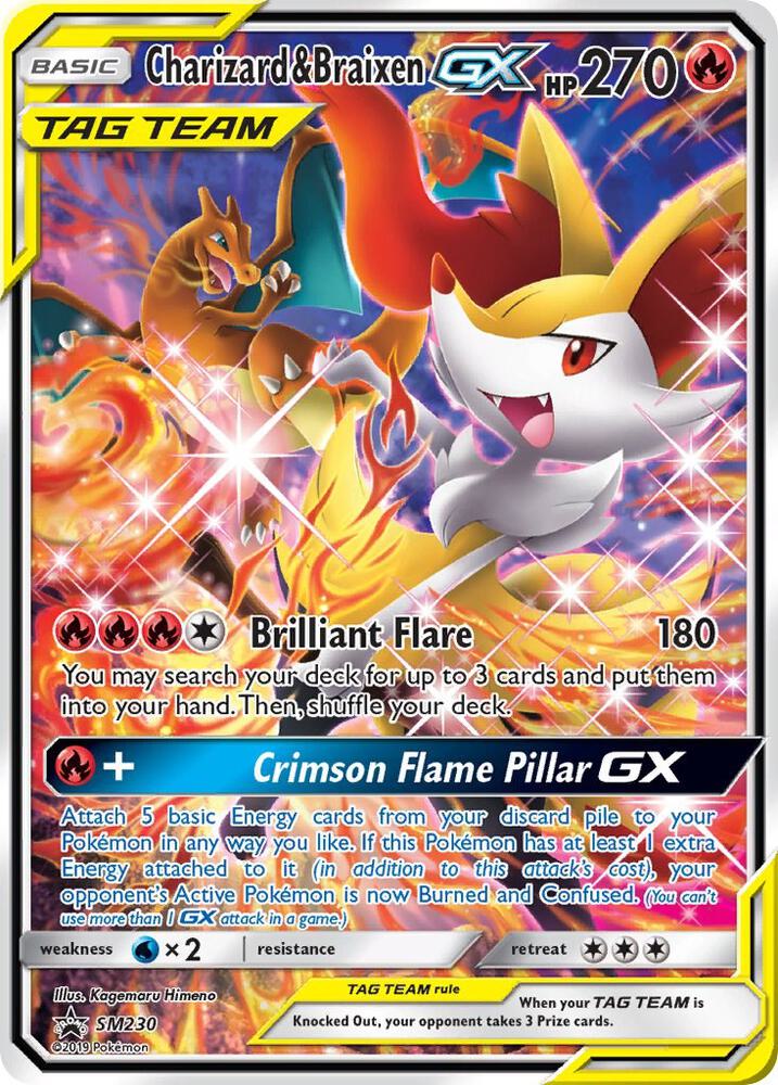 2016 Pokemon SM Promos SM230 Charizard & Braixen GX - SM230 Promo