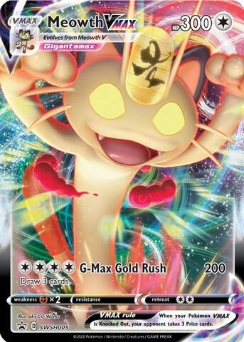 2019 Pokemon SWSH: Sword & Shield Promo Cards SWSH005 Meowth VMAX - Promo