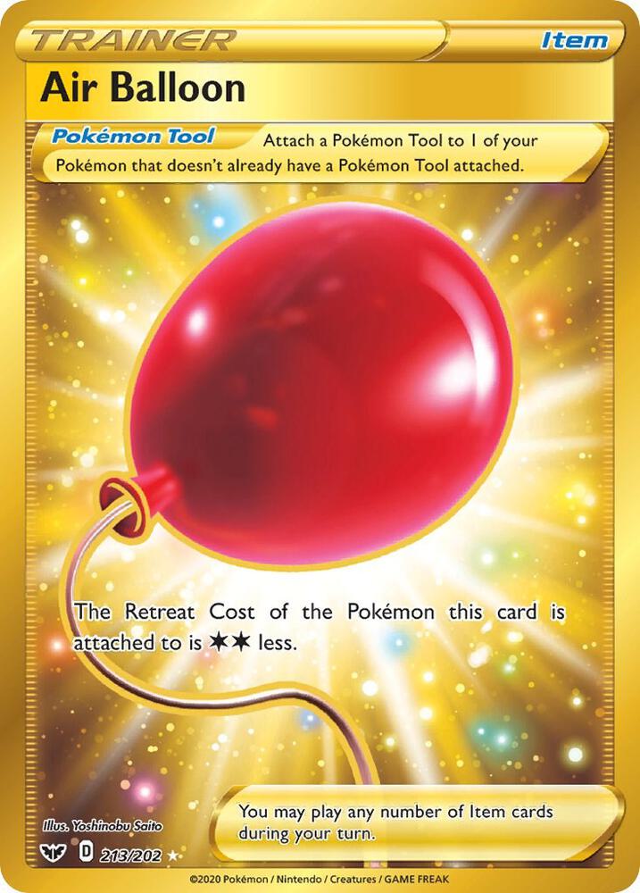 2020 Pokemon SWSH01: Sword & Shield Base Set 213/202 Air Balloon (Secret) Secret Rare