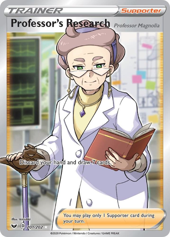 2020 Pokemon SWSH01: Sword & Shield Base Set 201/202 Professor's Research (Full Art) Ultra Rare