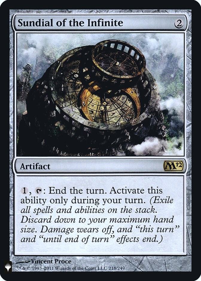 MTG The List Reprints 218 Sundial of the Infinite R NM Foil