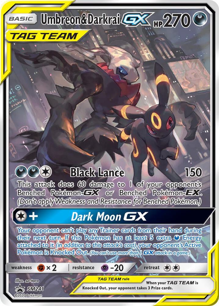 2016 Pokemon SM Promos SM241 Umbreon & Darkrai GX - SM241 Promo