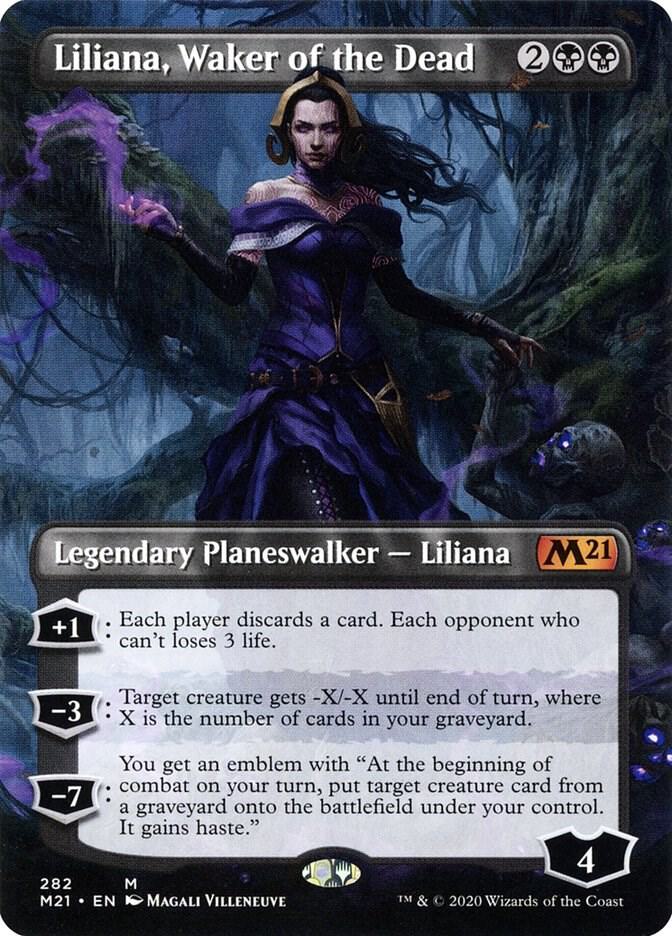 MTG Core Set 2021 282 Liliana, Waker of the Dead (Borderless) M NM Foil