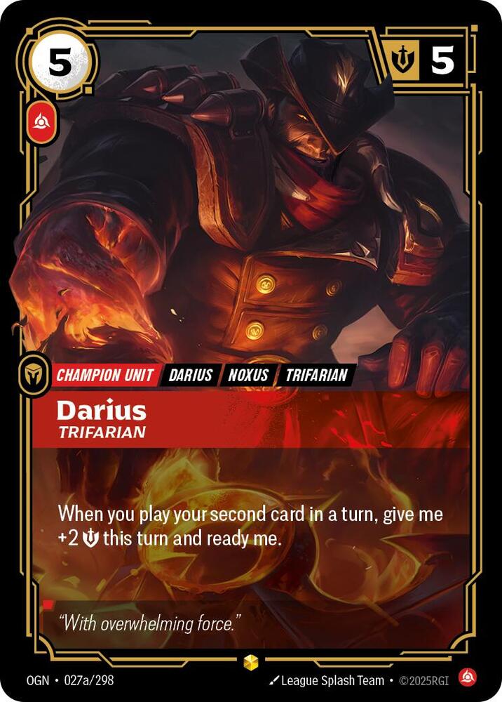 Darius - Trifarian 27a/298 (Origins)  - Foil