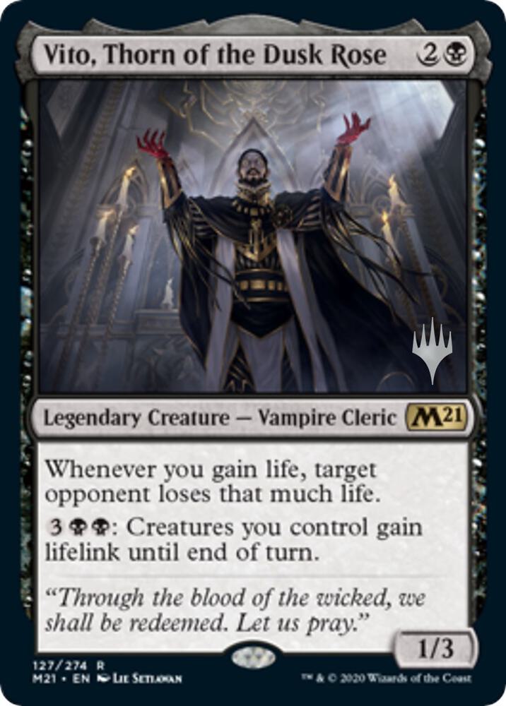 MTG Promo Pack: Core Set 2021 127 Vito, Thorn of the Dusk Rose P NM