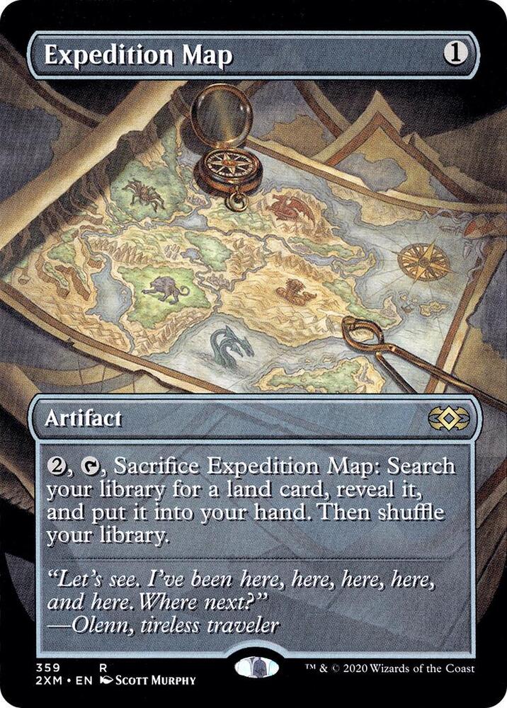MTG Double Masters 359 Expedition Map (Borderless) R NM Foil