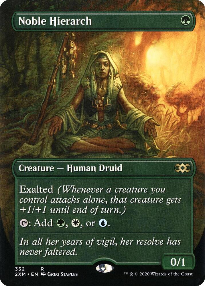 MTG Double Masters 352 Noble Hierarch (Borderless) R NM Foil