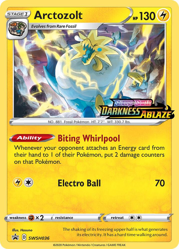 2019 Pokemon SWSH: Sword & Shield Promo Cards SWSH036 Arctozolt - (Prerelease)
