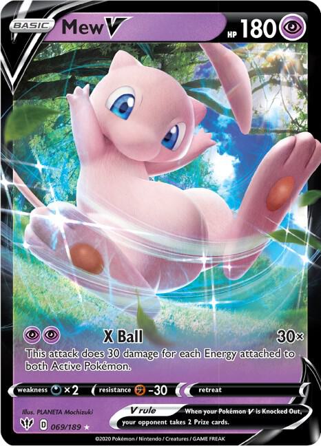 2020 Pokemon SWSH03: Darkness Ablaze 069/189 Mew V Ultra Rare