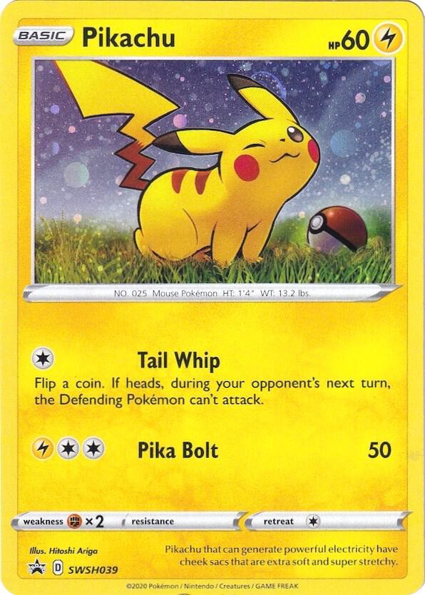 2019 Pokemon SWSH: Sword & Shield Promo Cards SWSH039 Pikachu - Promo