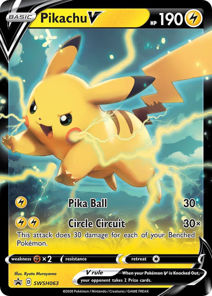 2019 Pokemon SWSH: Sword & Shield Promo Cards SWSH063 Pikachu V - Promo