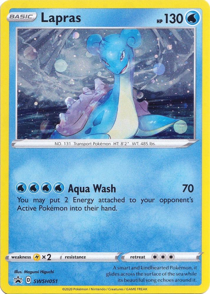 2019 Pokemon SWSH: Sword & Shield Promo Cards SWSH051 Lapras Promo