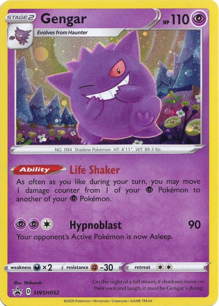 2019 Pokemon SWSH: Sword & Shield Promo Cards SWSH052 Gengar - Promo