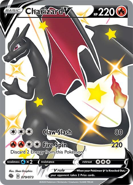 2020 Pokemon Champion's Path 79/73 Charizard V (Secret) Secret Rare