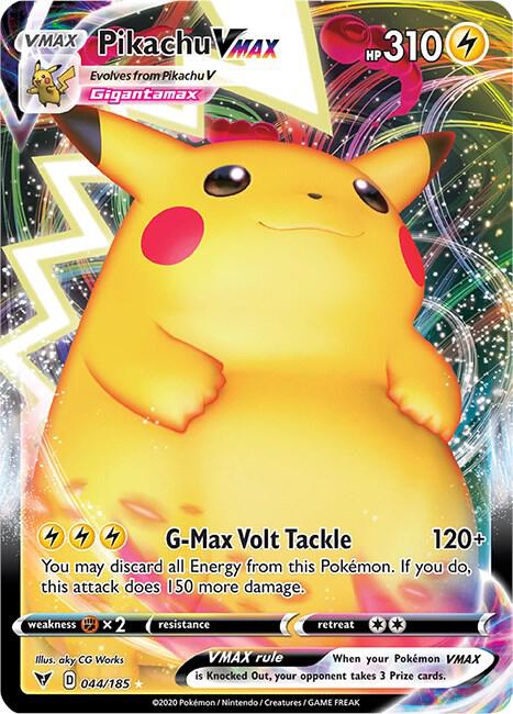 2020 Pokemon SWSH04: Vivid Voltage 044/185 Pikachu VMAX Ultra Rare