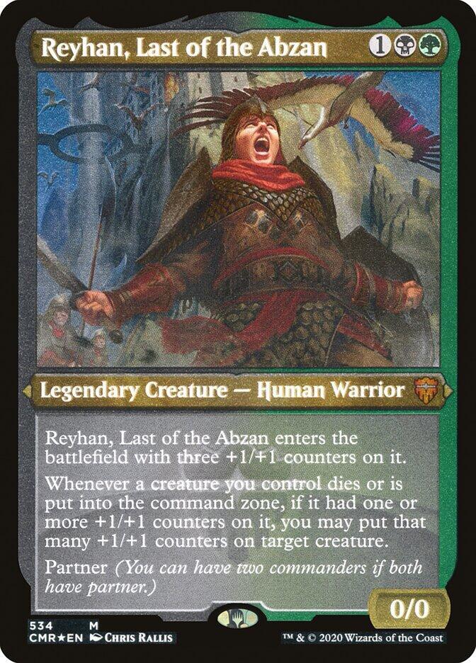 MTG Commander Legends 534 Reyhan, Last of the Abzan (Foil Etched) M NM Foil