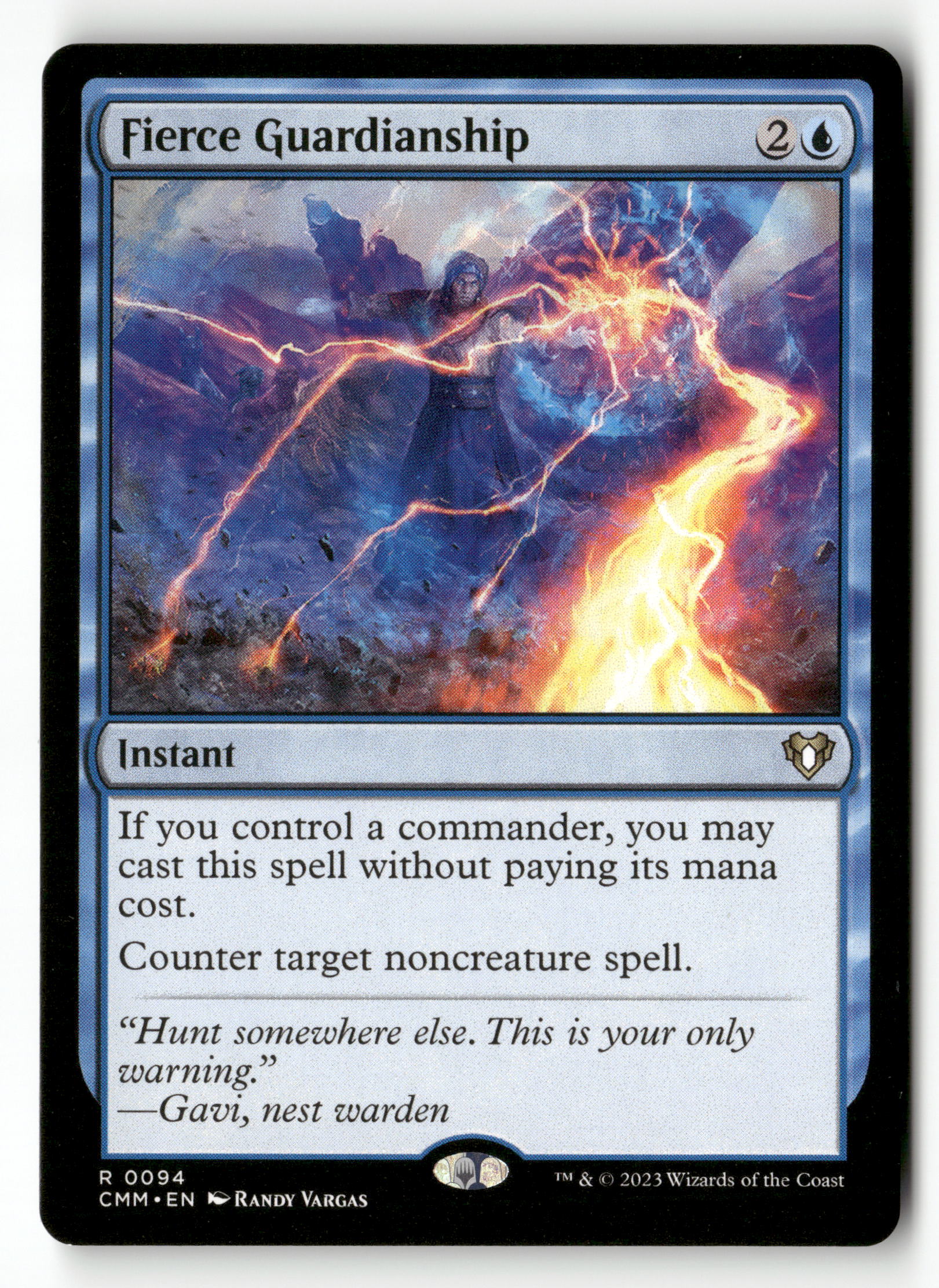 MTG Commander Masters 94 Fierce Guardianship R NM