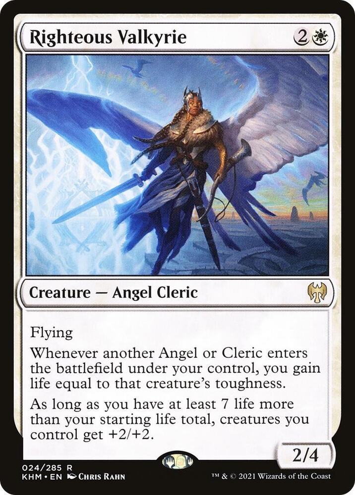 MTG Kaldheim 24 Righteous Valkyrie R NM