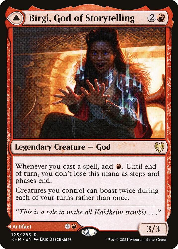 MTG Kaldheim 123 Birgi, God of Storytelling R NM