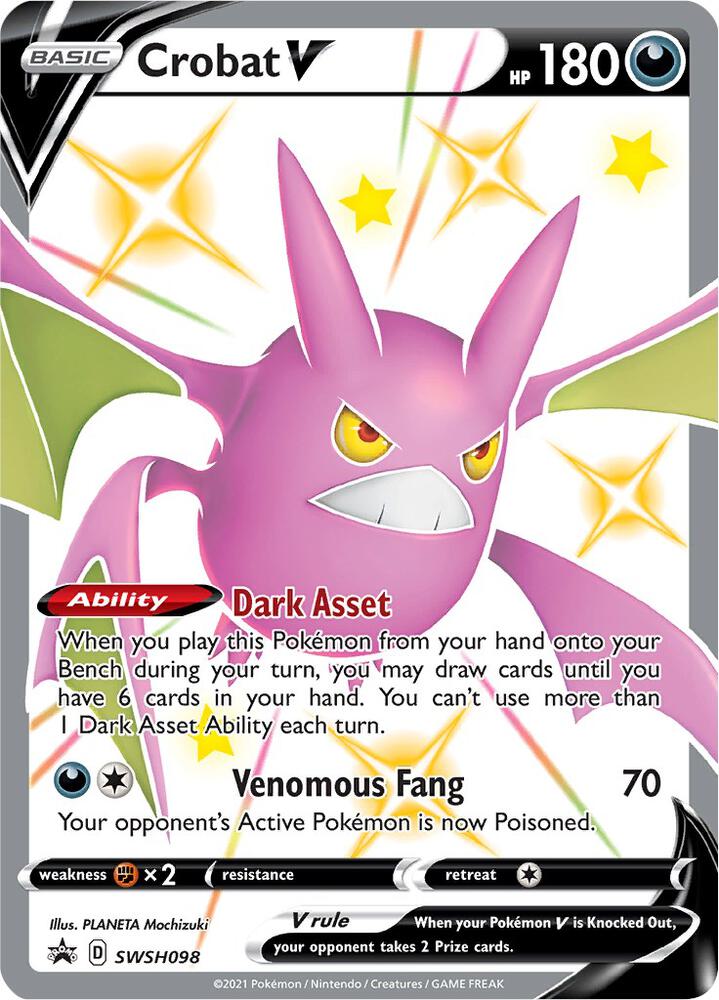 2019 Pokemon SWSH: Sword & Shield Promo Cards SWSH098 Crobat V - SWSH098 Promo