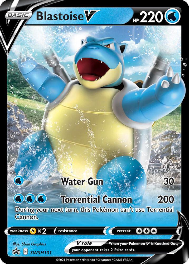 2019 Pokemon SWSH: Sword & Shield Promo Cards SWSH101 Blastoise V - Promo