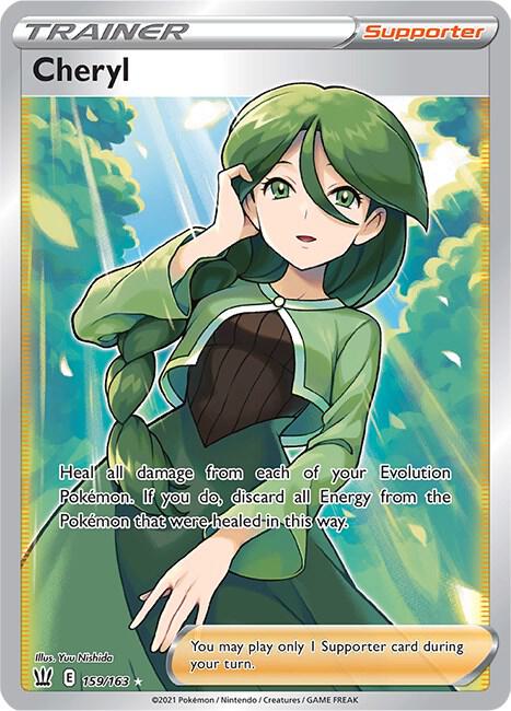 2021 Pokemon SWSH05: Battle Styles 159/163 Cheryl (Full Art) Ultra Rare